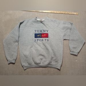 Vintage Y2K Tommy Hilfiger Sports Sweatshirt Mens Size XL Heather Gray